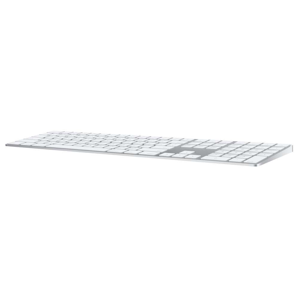 Apple Magic Keyboard MXK73LL A Wireless Touch ID Numérico Inglés Blanco Plata