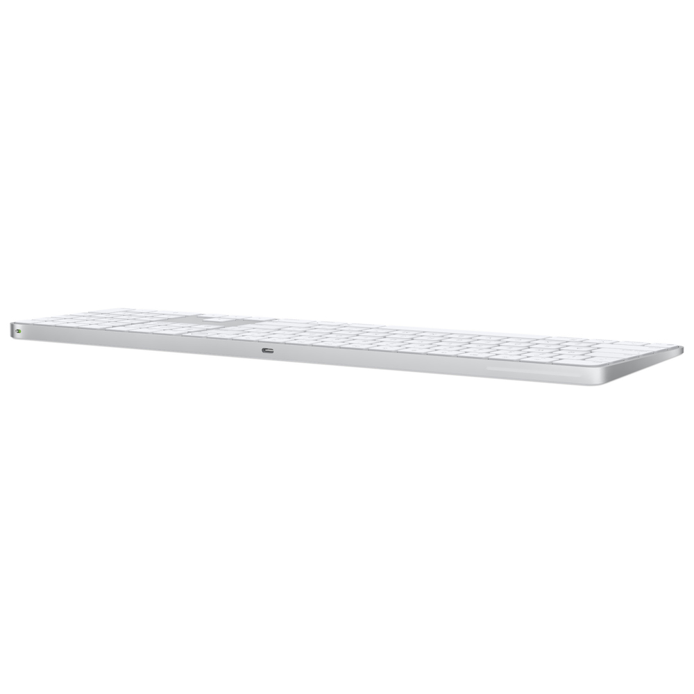 Apple Magic Keyboard MXK73LL A Wireless Touch ID Numérico Inglés Blanco Plata