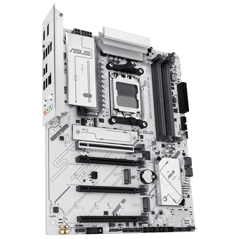 Placa Madre AM5 ASUS B850 MAX GAMING WIFI W M.2 DDR5 WIFI6E BT DP HDMI TYPE-C USB3.2 GLAN SOM WHITE 90Placa Madre1M10-M0EAY0