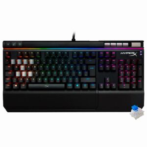 Teclado Gamer Mecánico Hyperx Alloy Elite USB RGB Cherry MX Blue Inglés Negro (HX-KB2BL2-US R2)