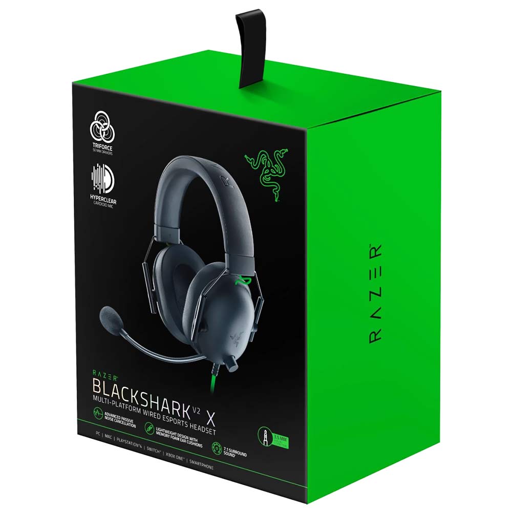 Auricular Gamer Razer Blackshark V2 X Con Cable - Negro (RZ04-03240100-R3U1)
