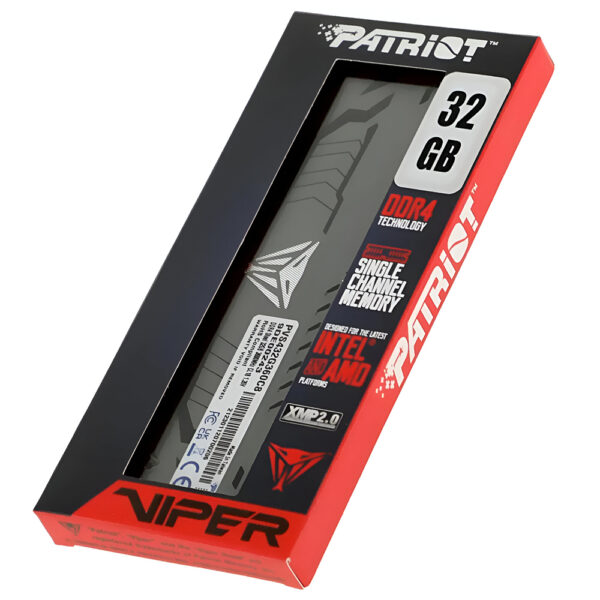 Memoria RAM Patriot Viper Steel DDR4 32GB 3600MHz Gris (PVS432G360C8)