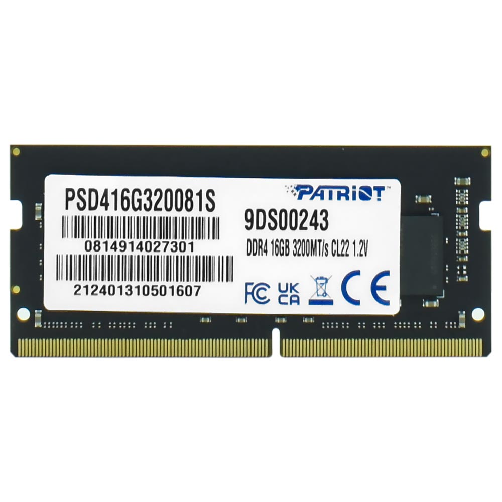 Memoria RAM Notebook Patriot DDR4 16GB 3200MHz PSD416G320081S