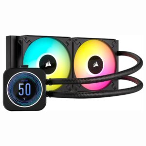Refrigeración Liquida Corsair iCUE H100i Elite LCD XT RGB 240MM CW-9060074-WW - Negro