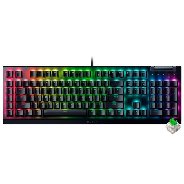 Teclado Gamer Mecánico RAZER Blackwidow V4 X USB RGB Inglés-Negro (RZ03-04700200-R3U1)