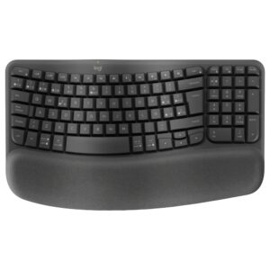 Teclado Logitech Wave Keys Ergonomic Wireless Español Negro (920-012278)