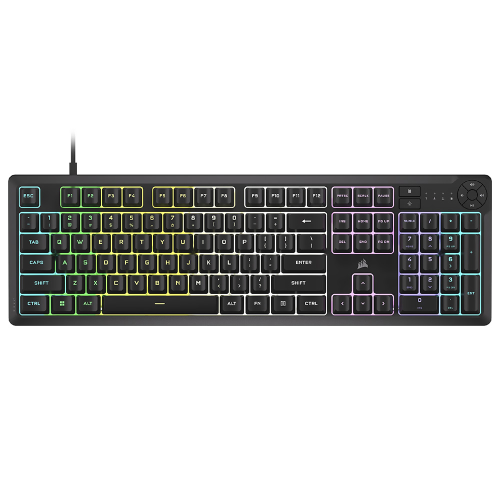 Teclado Gamer Corsair K55 Core USB RGB Inglés Negro (CH-9226C65-NA)