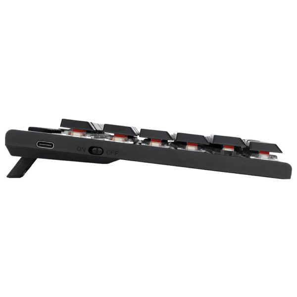 Teclado Gamer Mecánico Redragon K618RGB-PRO Horus Wireless RGB RED Inglés Negro