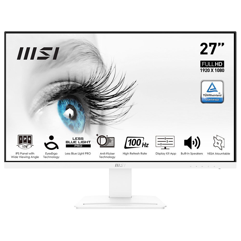 Monitor MSI Pro MP273AW 27" Full HD LED 100Hz 1Ms Blanco