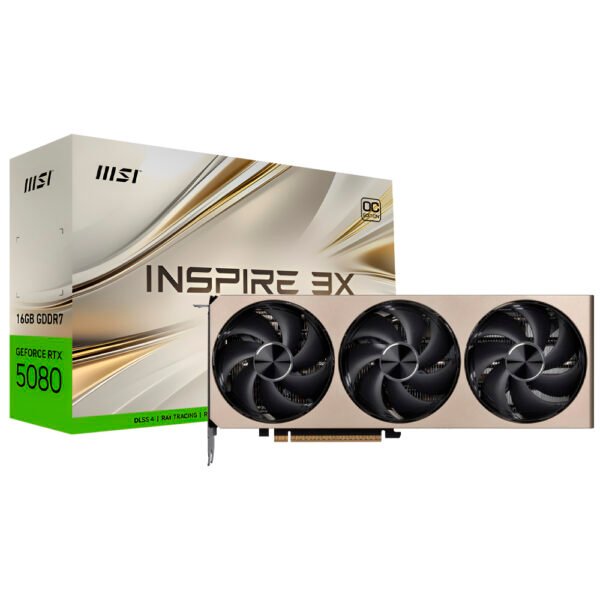 Tarjeta Gráfica MSI Inspire 3X OC 16 GB GeForce RTX 5080 GDDR7-912-V531-203
