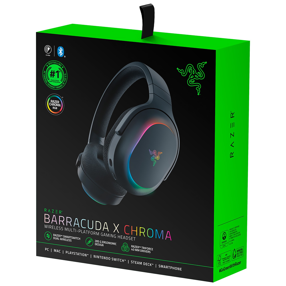 Auricular Gamer Razer Barracuda X Chroma Wireless - Negro (RZ04-05220100-R3U1)