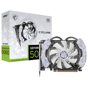 Tarjeta de Video MSI Cyclone OC 8GB GeForce RTX5060 GDDR7 - Blanco (912-V812-205)