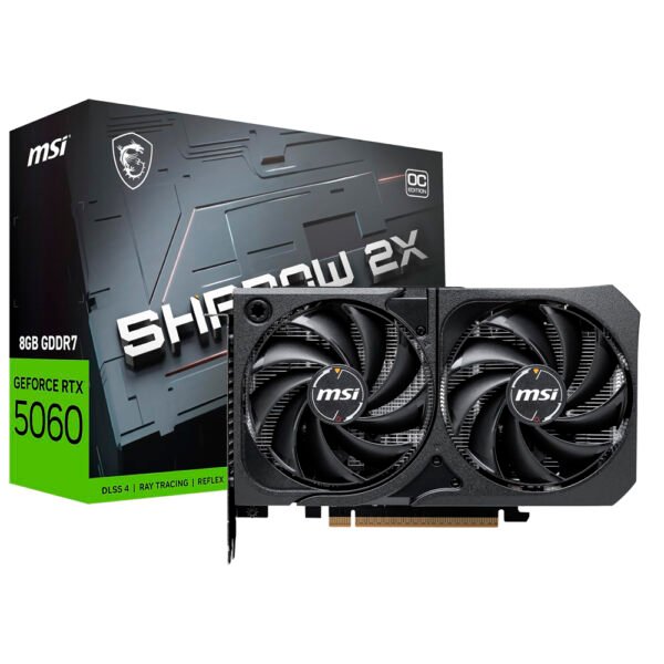 Tarjeta Gráfica MSI Shadow 2X OC 8 GB GeForce RTX 5060 GDDR7-912-V537-038
