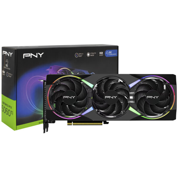 Tarjeta de Video PNY Epic-X RGB OC 8GB GeForce RTX5060TI GDDR7 - VCG5060T8TFXXPB1-O