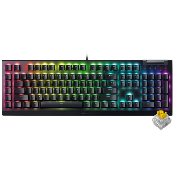 Teclado Gamer Mecánico RAZER Blackwidow V4 X RGB Inglés-Negro (RZ03-04701900-R3U1)