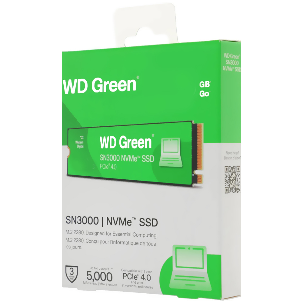 SSD Western Digital M.2 2TB Western Green SN3000 NVMe - WDS200T4G0E