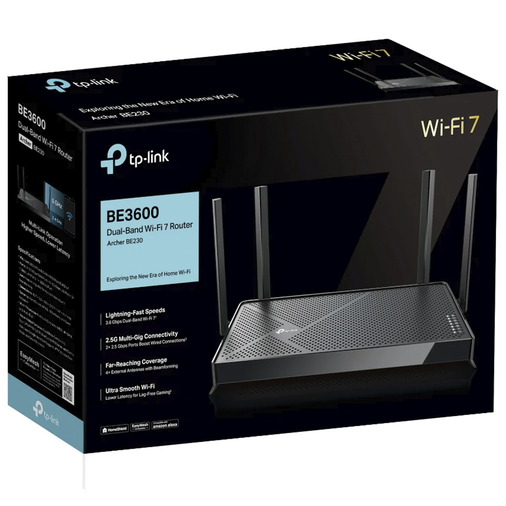 Router Tp-Link Archer BE230 BE3600 Wi-Fi 7 Dual Band 2.4GHz 5GHz