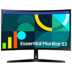 MONIT. LED 23.5" SAMSUNG LS24D366GAN ESSENTIAL S3 GAMING CURVED FHD IPS 100Hz HDMI PRETO