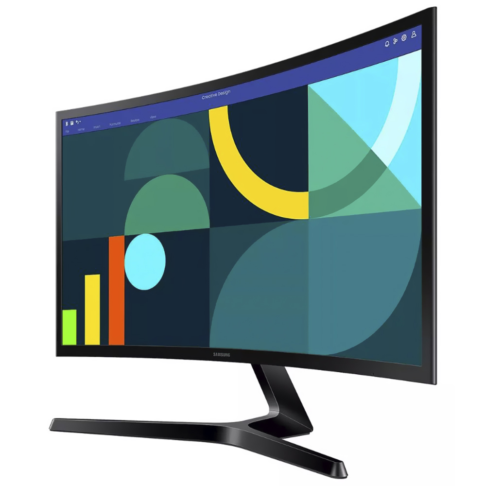 MONIT. LED 23.5" SAMSUNG LS24D366GAN ESSENTIAL S3 GAMING CURVED FHD IPS 100Hz HDMI PRETO