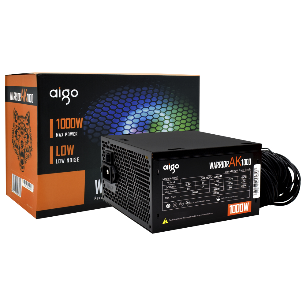 Fuente de Alimentación Aigo Warrior AK1000 1000W ATX No Modular