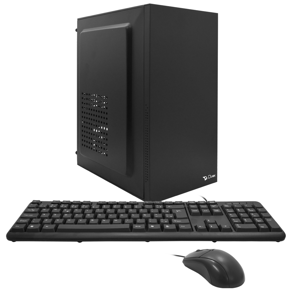 Gabinete Kit Duex DX255-10 Mouse Teclado Portugués Negro