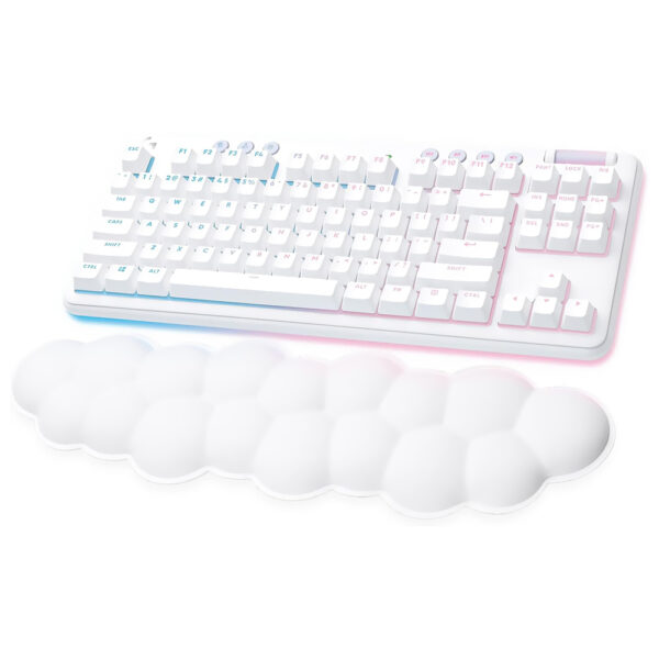 Teclado Gamer Logitech G715 LightSpeed Wireless Brown RGB Inglés Blanco (920-010453)
