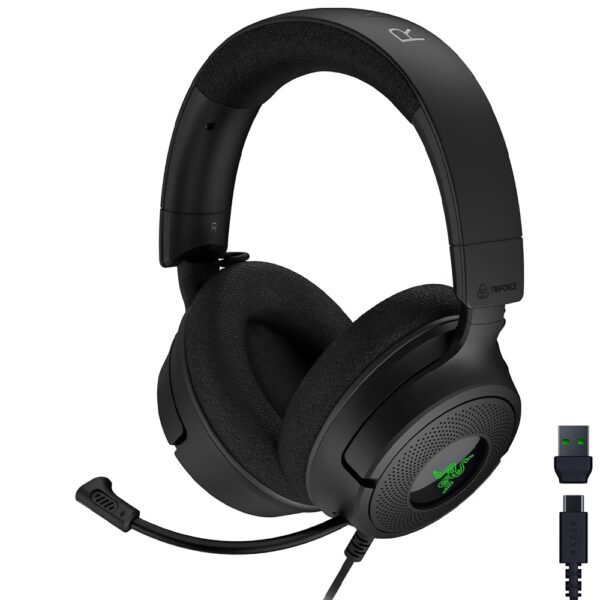 Auricular Con Micrófono Gamer Razer Kraken V4 X RGB Con Cable Negro (RZ04-05180100-R3U1)