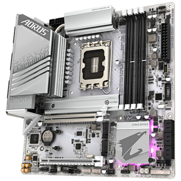 Placa Madre Gigabyte Z790M AORUS Elite AX Ice Socket LGA 1700 DDR5