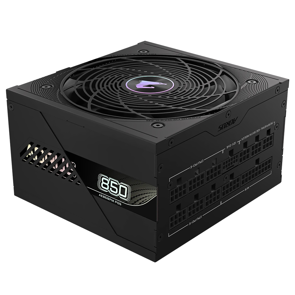 Fuente de Alimentación Gigabyte AORUS Elite GP-AE850PM PG5 850W ATX 3.1 Modular 80 Plus Platinum Bivolt