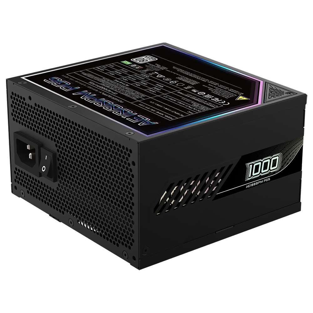 Fuente de Alimentación Gigabyte AORUS Elite GP-AE1000PM PG5 1000W ATX 3.1 Modular 80 Plus Platinum Bivolt