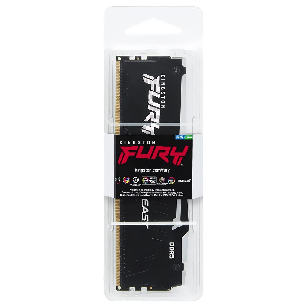 Memoria RAM Kingston Fury Beast DDR5 32GB 6000MHz RGB - Negro (KF560C30BBEA-32)