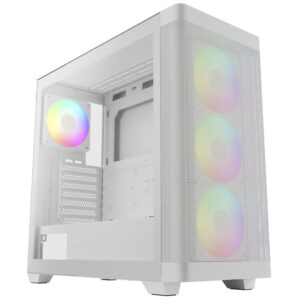 Gabinete Gamer Gamdias Athena M3 WH Mid Tower 4 Cooler ARGB Blanco