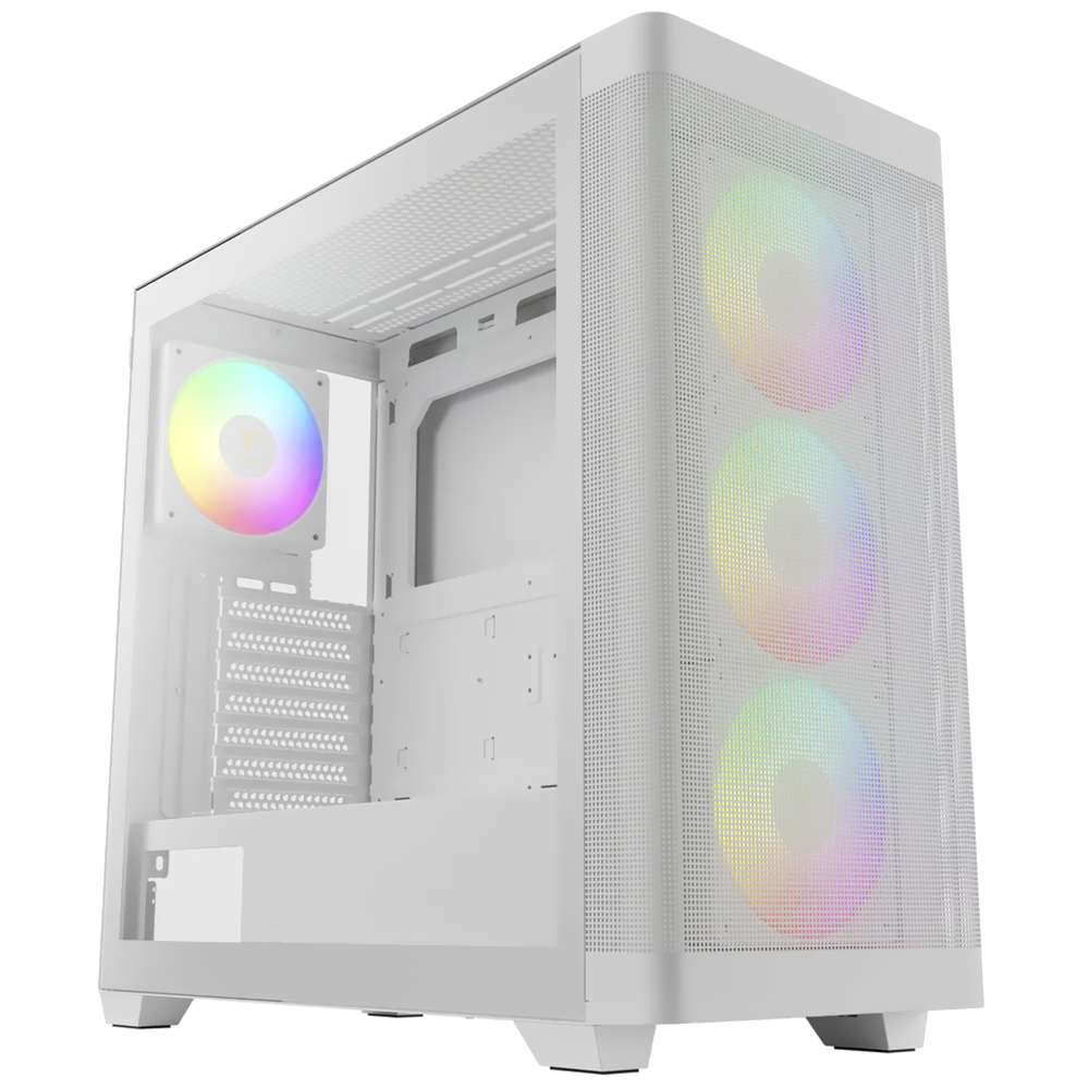 Gabinete Gamer Gamdias Athena M3 WH Mid Tower 4 Cooler ARGB Blanco