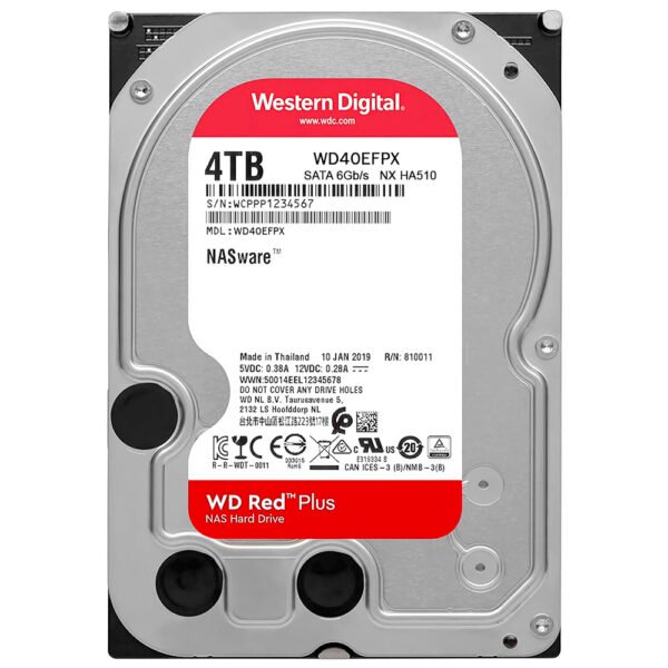 HDD Western Digital 4TB WD Red Plus Nas 3.5" SATA 3 5400RPM WD40EFPX