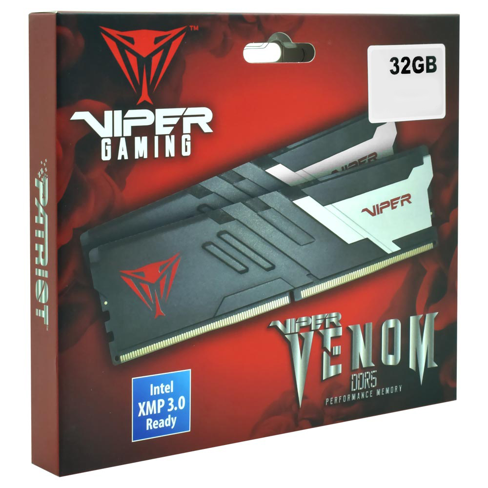 Memoria RAM Patriot Viper Venom DDR5 32GB (2x16GB) 6600MHz Negro / Plata (PVV532G660C34K)