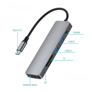 Adaptador Sate A-HUBC55 6 en 1