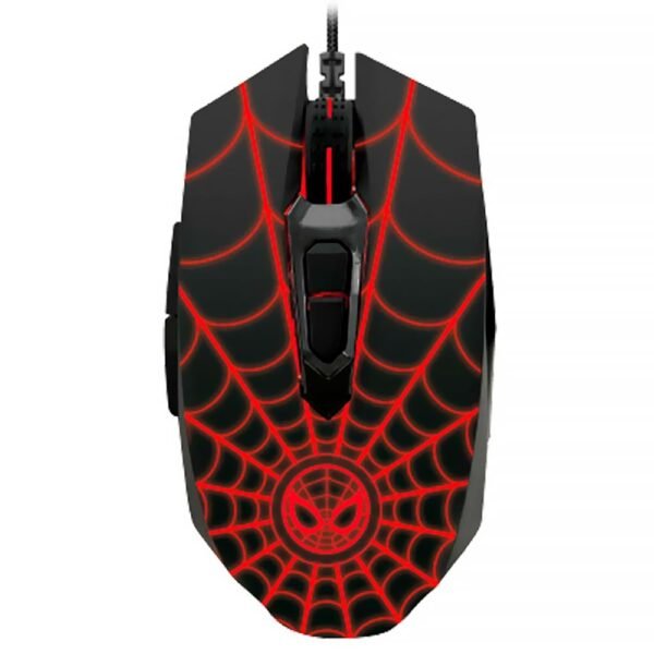 Mouse Gamer Xtech XTM-M520SM Marvel Spiderman USB LED Negro Plata