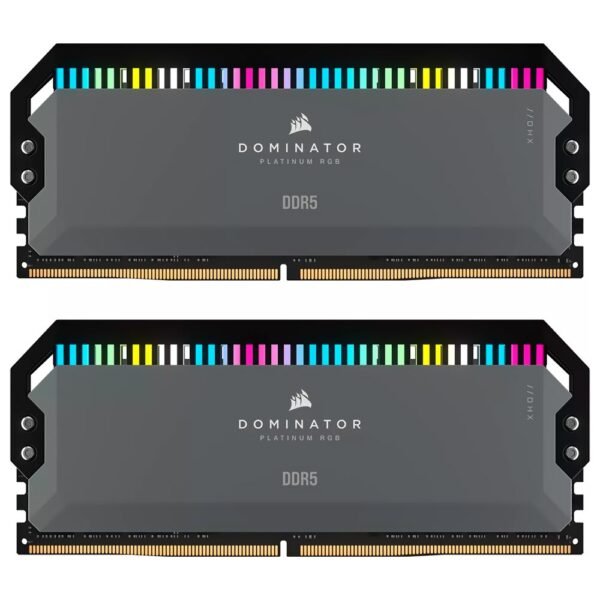 Memoria RAM Corsair Dominator Platinum RGB DDR5 32GB (2x16GB) 6000MHz Negro / Gris (CMT32GX5M2B6000Z30K)