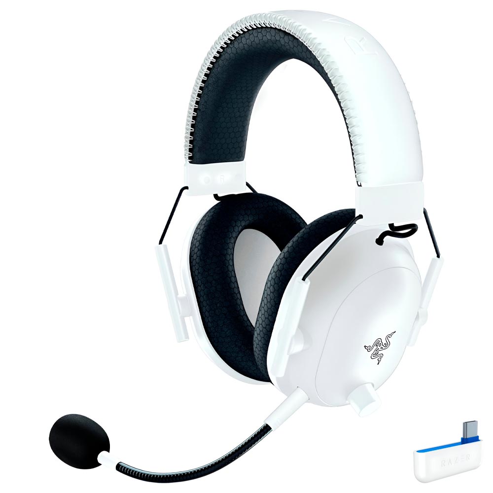 Auricular Gamer Razer Blackshark V2 Pro White Edition Esport PS5 Wireless - Blanco (RZ04-04530600-R3UA)