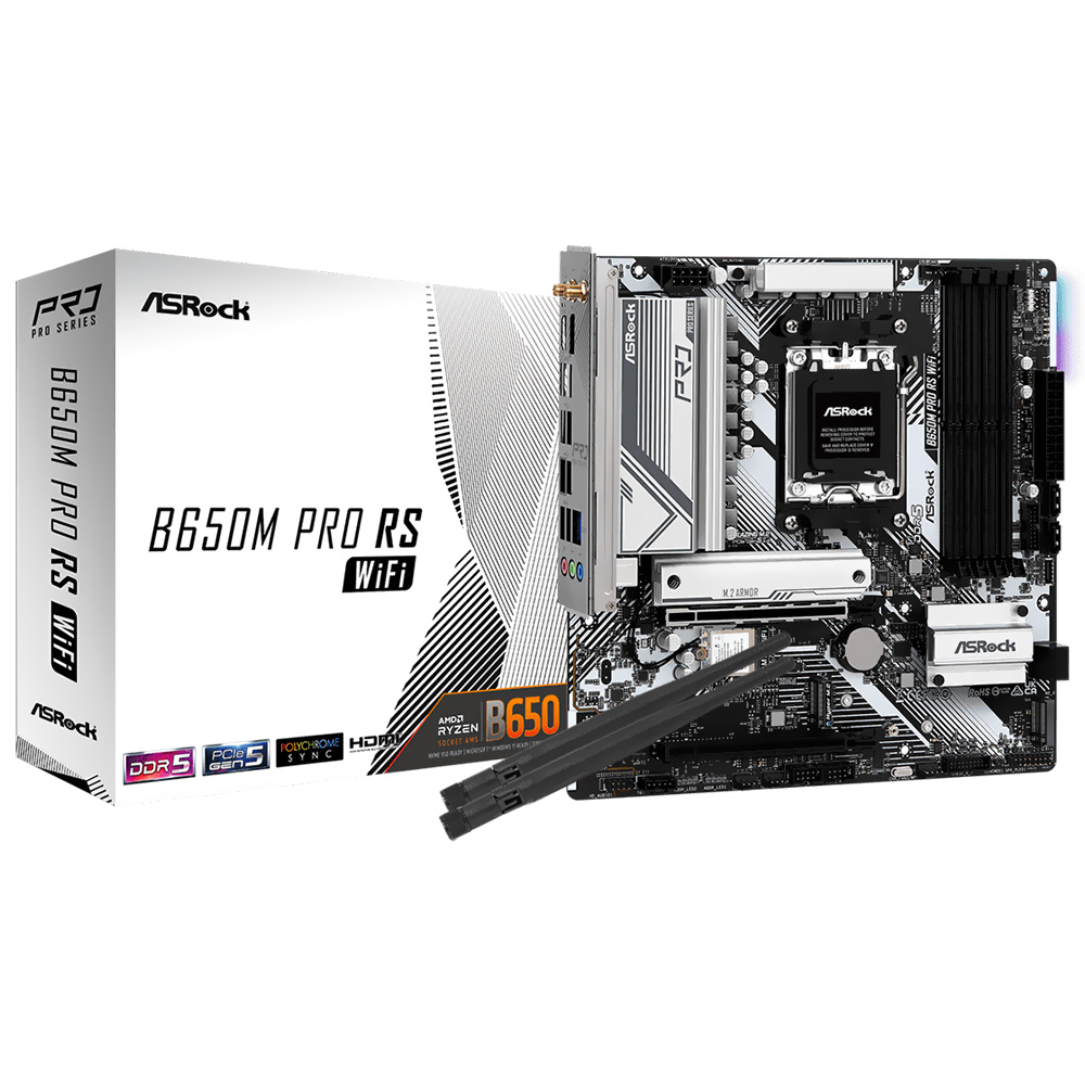 Placa Madre ASRock B650M Pro RS Wi-Fi Socket AM5 DDR5