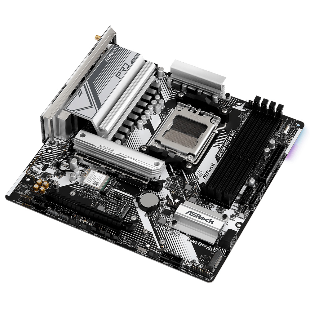 Placa Madre ASRock B650M Pro RS Wi-Fi Socket AM5 DDR5
