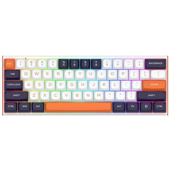 Teclado Gamer Magnético REDRAGON Fidd K683WBO-RGB-M USB Inglés-Blanco