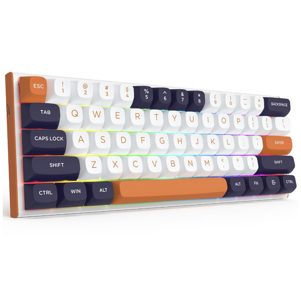 Teclado Gamer Magnético Redragon FIDD K683WBO-RGB-M USB Inglés Blanco