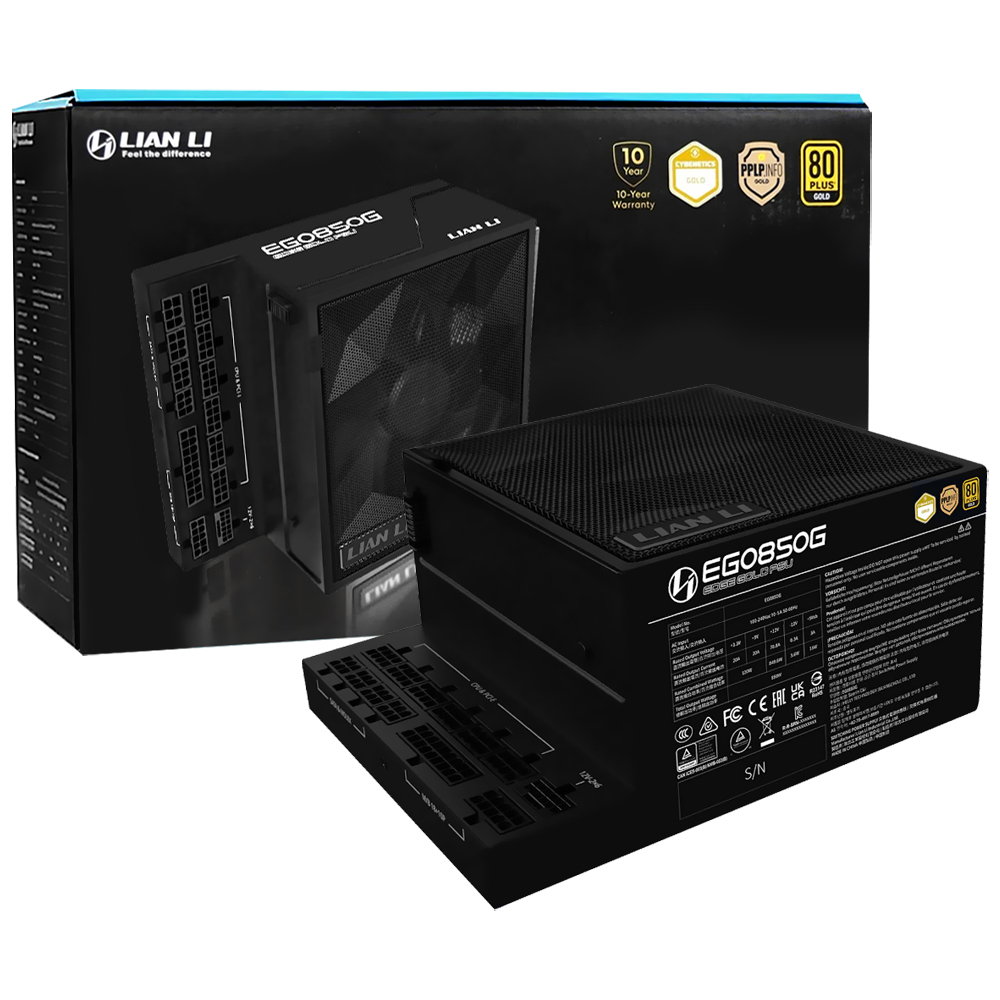 Fuente de Alimentación Lian Li EGO850G 850W ATX Modular 80 Plus Gold Negro