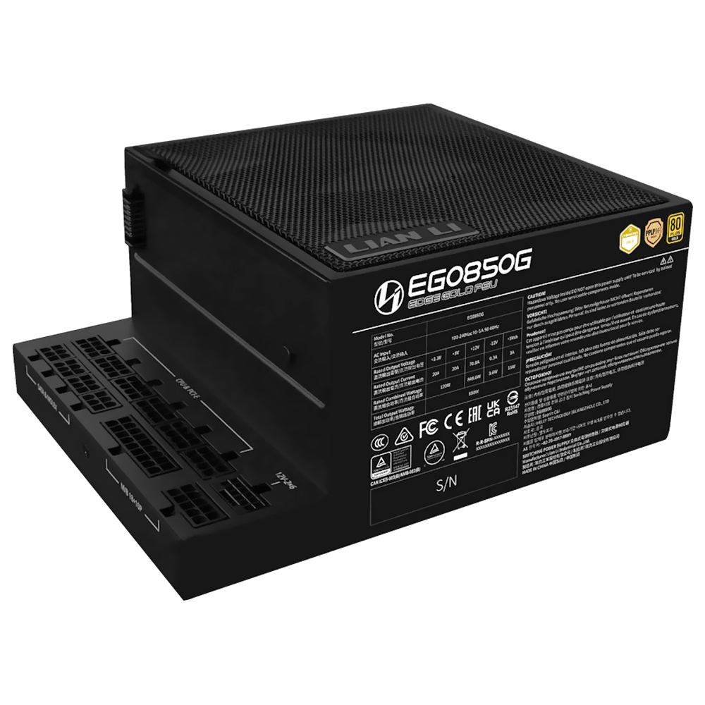 Fuente de Alimentación Lian Li EGO850G 850W ATX Modular 80 Plus Gold Negro