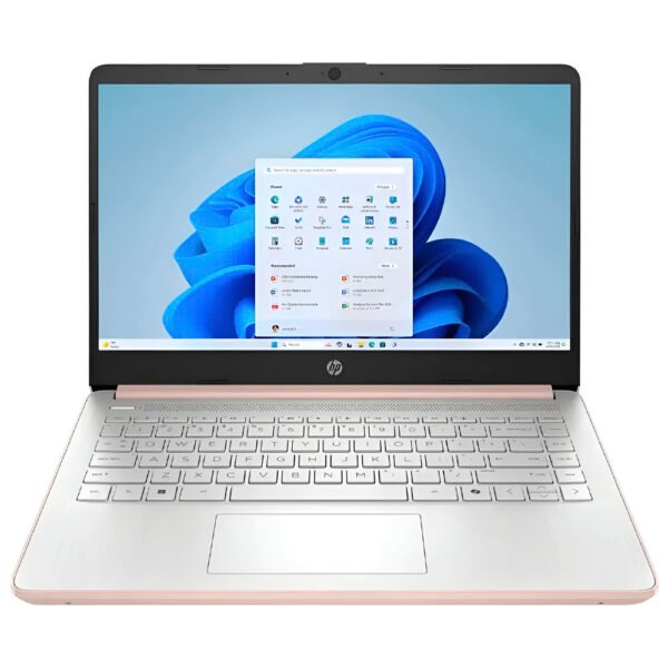 Notebook HP 14-DQ6015DX Intel Celeron N150 Pantalla HD 14.0" 4GB RAM 128GB Ufs - Oro Rosa (Inglés)