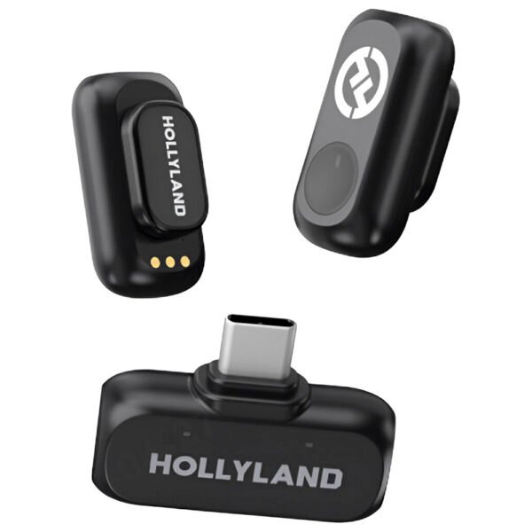 Micrófono Hollyland Lark A1 Mini DUO Lavalier Inalámbrico USB-C-Space Gris