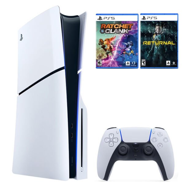Consola Sony Playstation 5 Slim Cfi-2015 A01X 1Tb Estándar Edición Bivolt Blanco + 2 Juegos Returnal Ratchet & Clank (Americano)