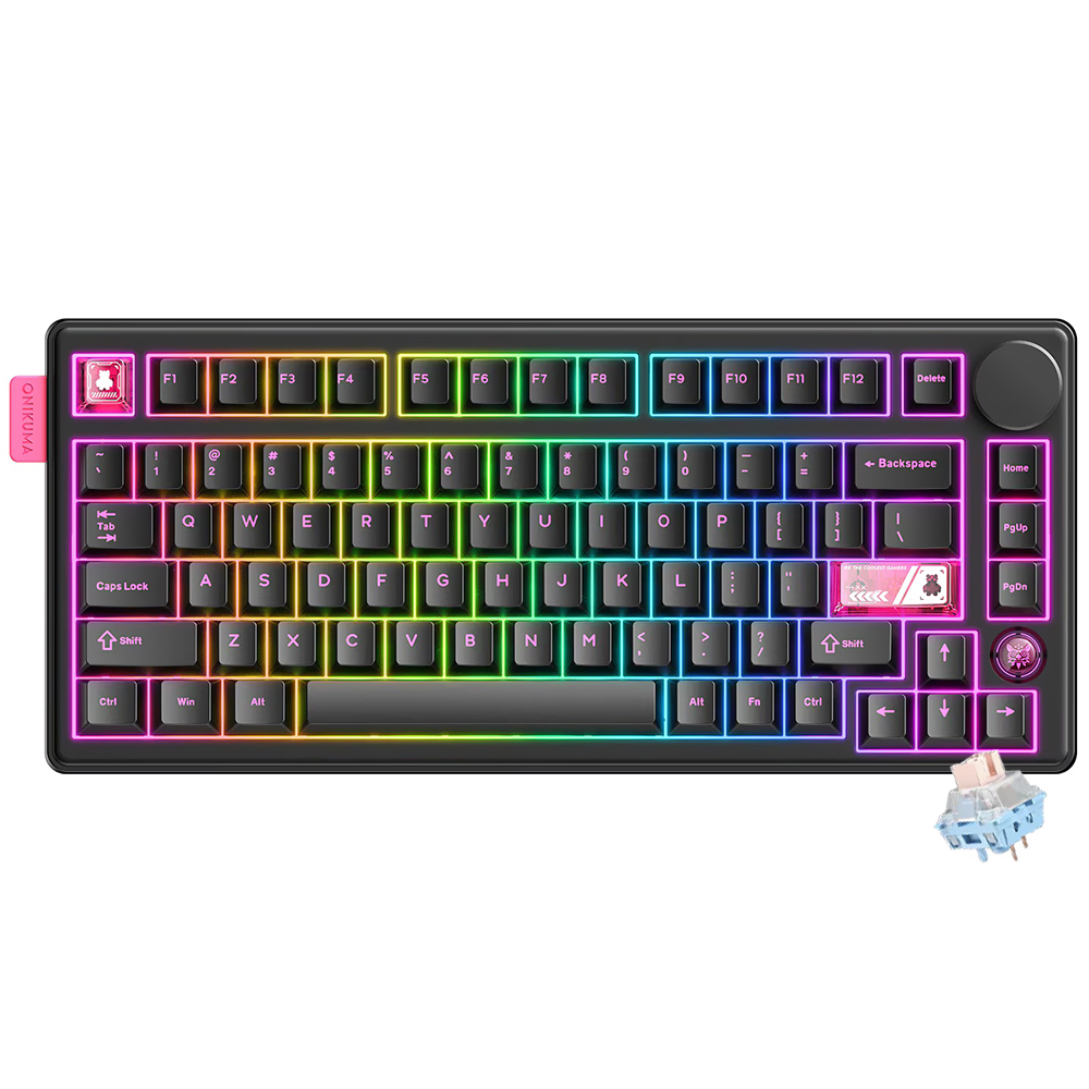 Teclado Gamer Mecánico Onikuma MT706 Wireless RGB Inglés Negro