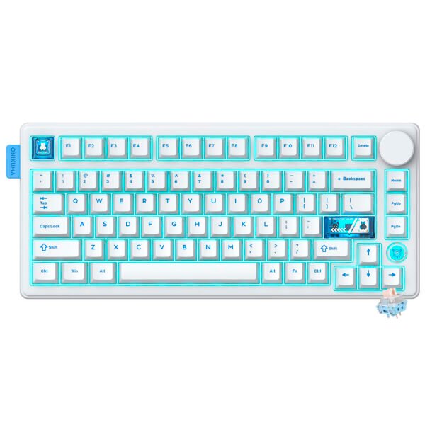Teclado Gamer Mecánico ONIKUMA MT706 Wireless RGB Inglés-Blanco
